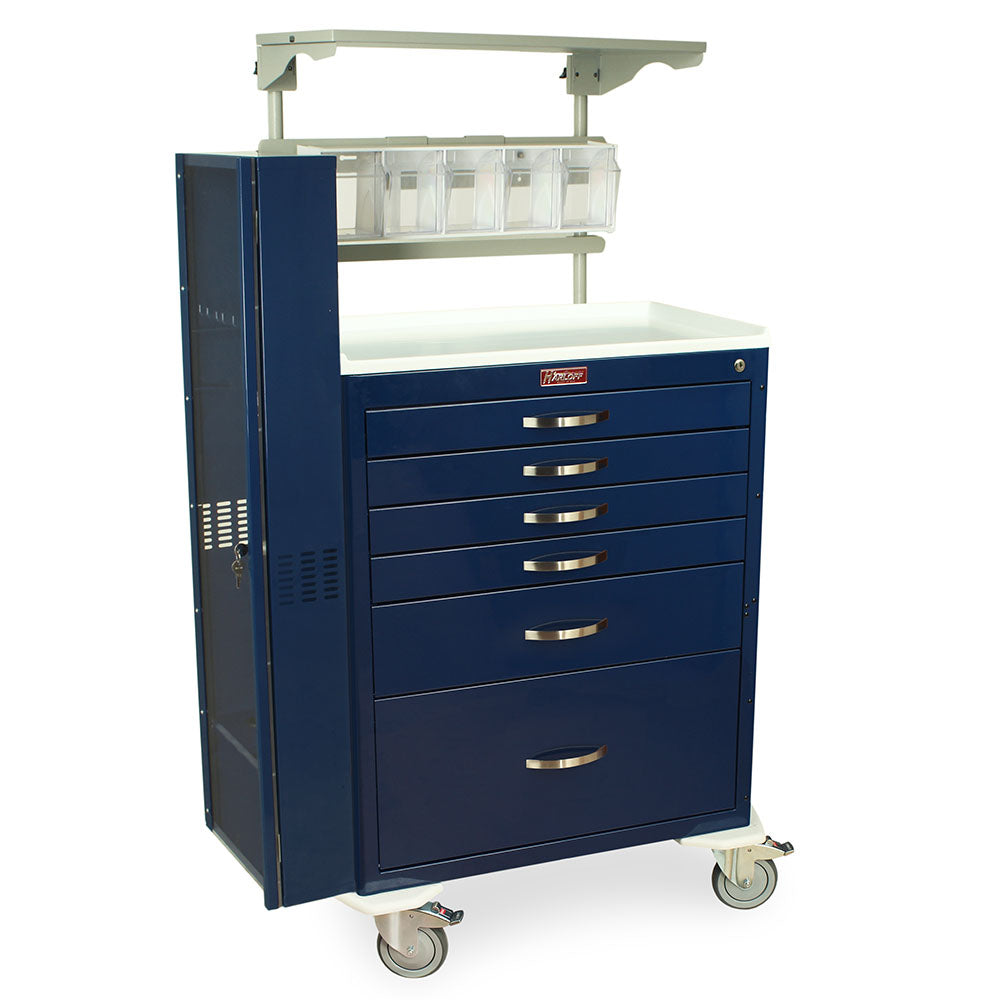 Five Compartment Medical Tilt Bin, Rail Clip Mount, TILTBIN5RC - Harloff