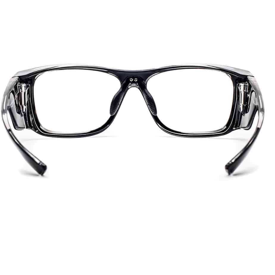 Radiation Safety Glasses - Fitovers In Large Plastic Black Safety Frame  With Permanent Side Shields