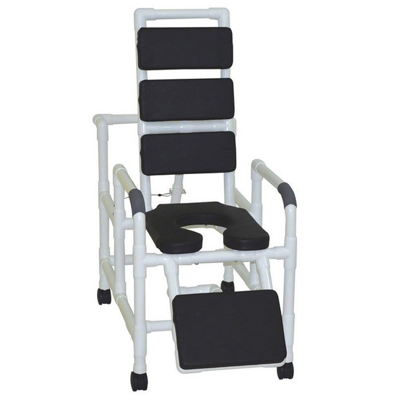 Model 193-SSDE-TP-BLK Padded Reclining Shower Chair - Black