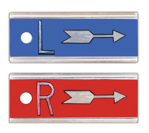 Techno-Aide Aluminum Right & Left 1-2" Horizontal Arrow Marker - No Characters