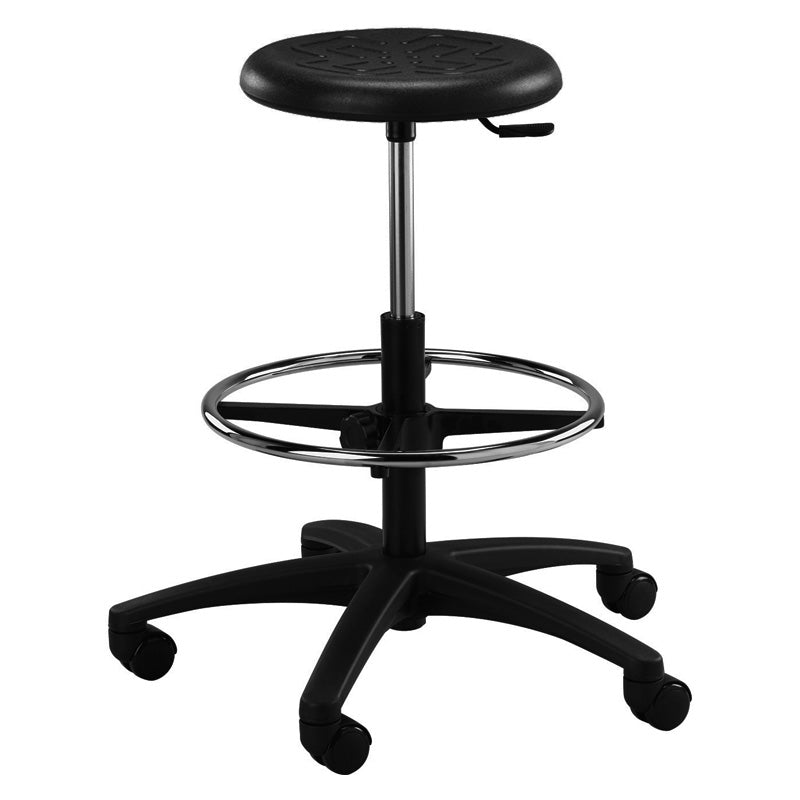 Brewer Polyurethane Round Stool with Adjustable Foot Ring – Kemper Medical