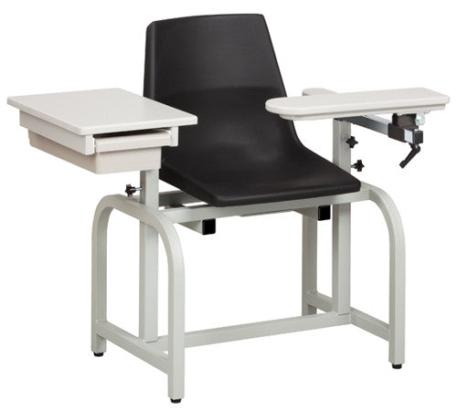 Standard Lab Series Blood Draw Chair with Flip Arm & Drawer