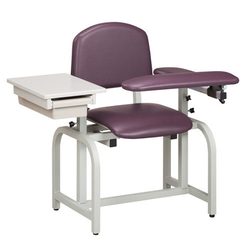 Lab X Series Blood Draw Chair with Padded Flip Arm & Drawer