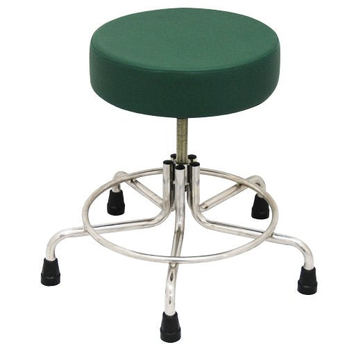 Non-Magnetic MRI Adjustable Stool, 15" to 21" with Rubber Tips - Green