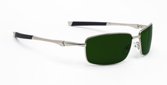 Model 116 Glassworking Safety Glasses - Green BoroView 5.0 - Silver