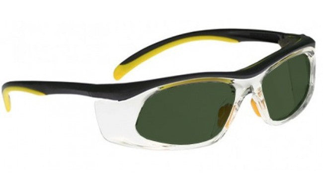Model 206 Glassworking Safety Glasses -  BoroView 5.0 - Yellow and Black with Clear Side Shields