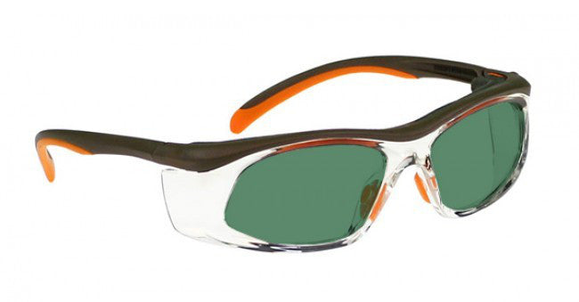 Model 206 Glassworking Safety Glasses - BoroView 3.0 - Orange and Brown with Clear Side Shields
