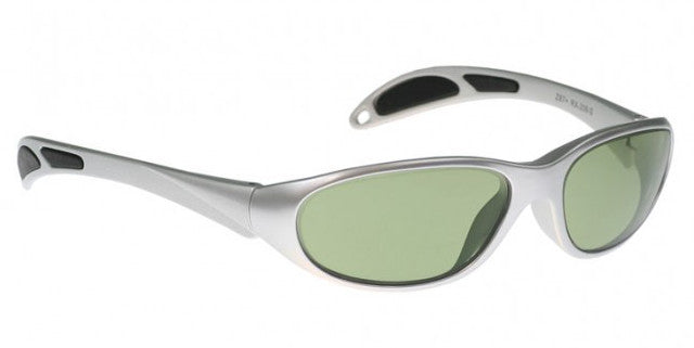 Model 208 Glassworking Safety Glasses - Light Green Filter - Silver