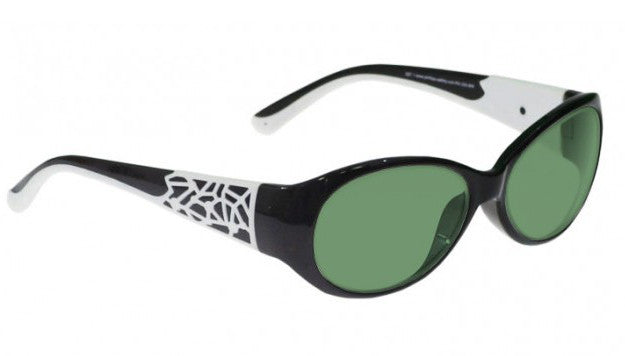 Model 230 Glassworking Safety Glasses - Light Green Filter - Black White