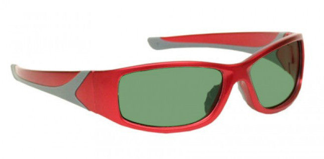 Model 808 Glassworking Safety Glasses - Light Green Filter - Red