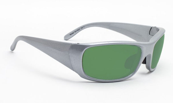Model P820 Glassworking Safety Glasses - Light Green Filter - Silver