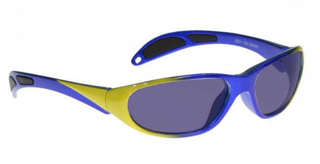 Model 208 Glassworking Safety Glasses - Polycarbonate Sodium Flare - Blue and Yellow