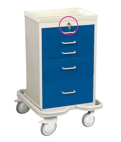 5 Drawer Anesthesia Mini Tower with Key Lock - MAT-524